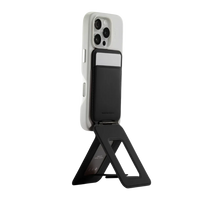 MOFT Snap MagSafe tripod stand and wallet in Jet Black MOVAS vegan leather