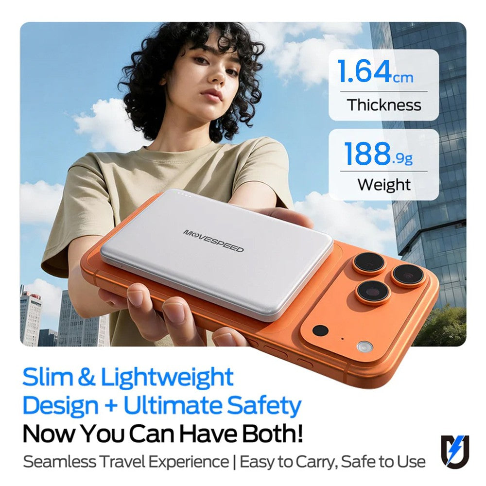 Packaging and product view of MOVE SPEED MSP08 MagSafe solid-state power bank 10000mAh