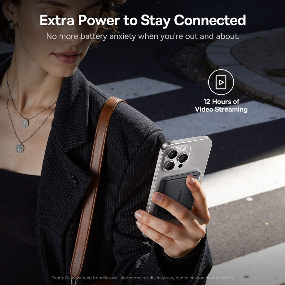 Baseus PicoGo AM31 Qi2 Ultra-Mini Magnetic Power Bank with Kickstand