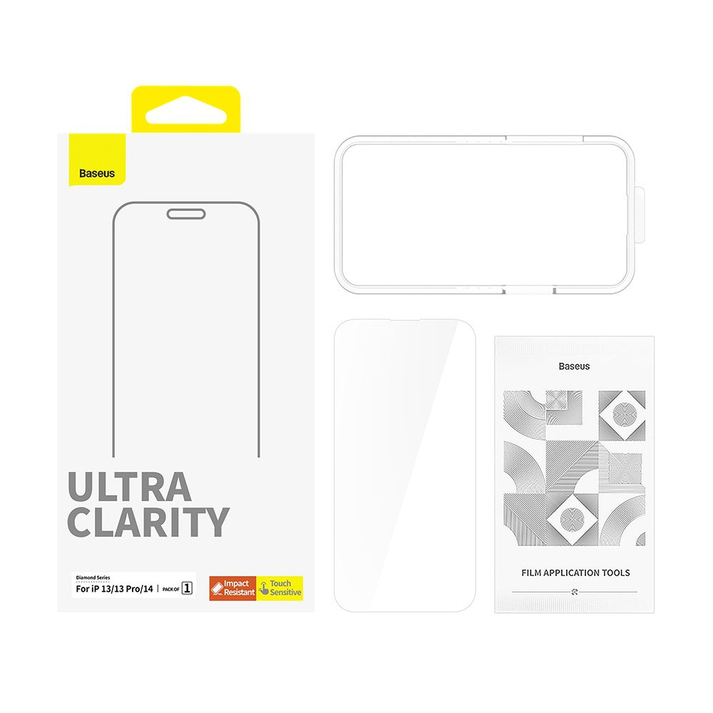 iPhone 13/13Pro/14/16e Baseus Diamond Series HD Tempered Glass Screen Protector