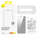 Baseus iPhone 14 Pro privacy screen protector kit with dust filter installation tool
