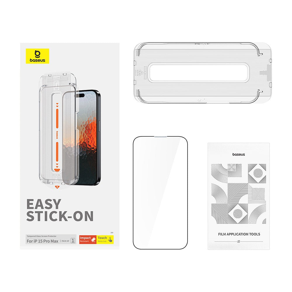 Baseus Sapphire glass screen protector kit for iPhone 15 Pro Max