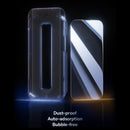 Installation tool and screen protector shown for iPhone 15 Pro privacy glass