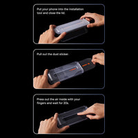 Step by step installation process for Baseus dust proof installation tool