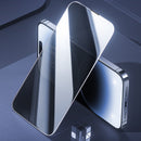 Privacy screen protector for iPhone 15 Pro showing reduced side viewing