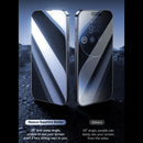 Baseus privacy glass comparison showing privacy protection versus standard glass
