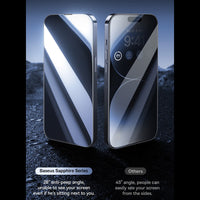 28 degree anti-peep privacy angle comparison for iPhone 15 Plus screen protector