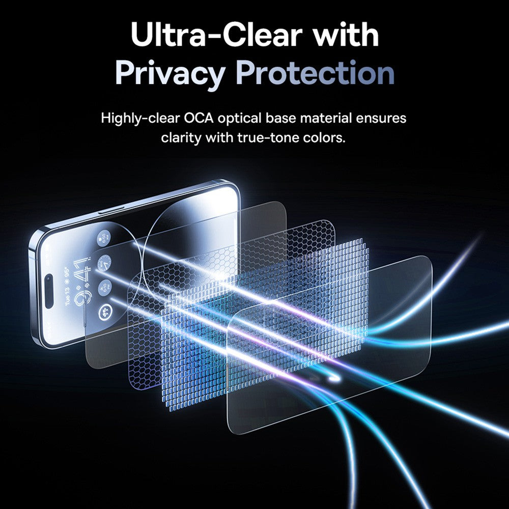 iPhone 15 Baseus Privacy Saphire Glass Screen Protector image 6