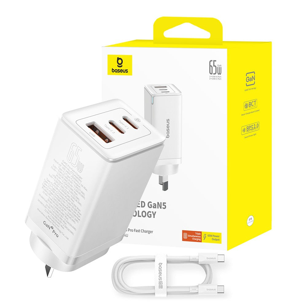 Baseus GaN5 Pro Fast Charger 65W -White
