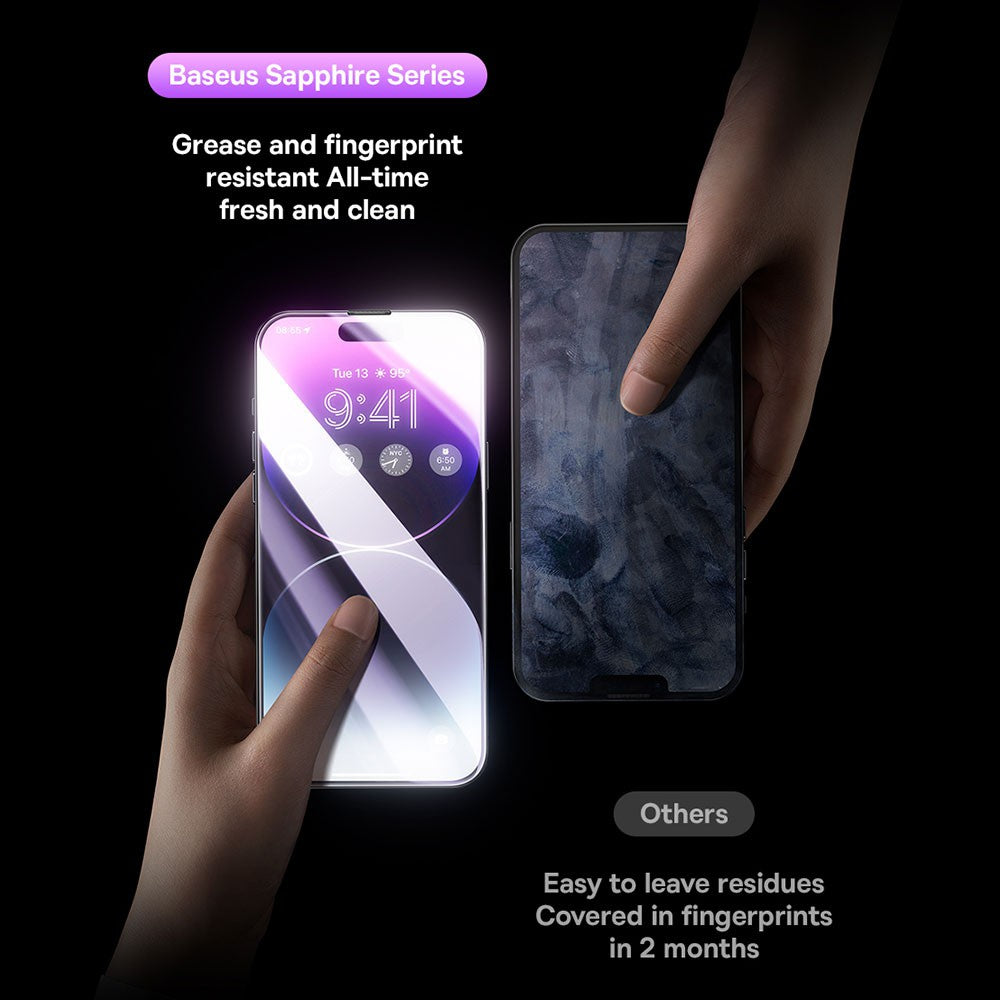 Imported AF coating helps resist fingerprints and grease - iPhone 14 Pro privacy glass