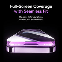 Full-screen 1:1 coverage seamless fit - iPhone 14 Pro privacy screen protector