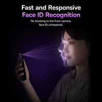 Privacy glass protector feature graphic - face ID recognition not blocked