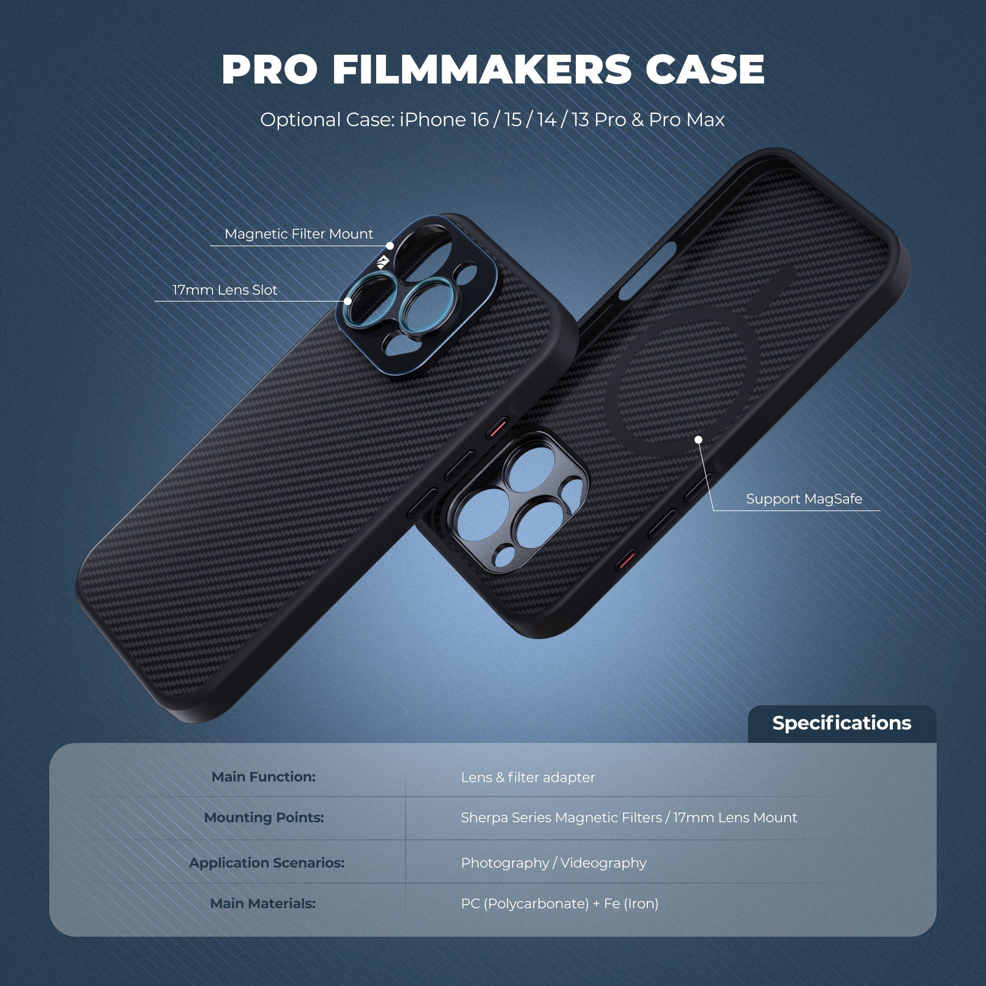 Freewell Pro Filmmaker iPhone Case protective frame