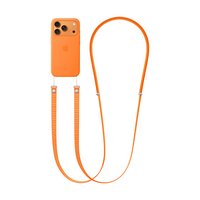 Orange Redefyne magnetic braided phone lanyard with quick-release buckle
