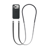 Redefyne Magnetic Mobile Phone Strap in Black — adjustable braided lanyard with quick-release clip