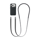 Redefyne Magnetic Mobile Phone Strap in Black — adjustable braided lanyard with quick-release clip