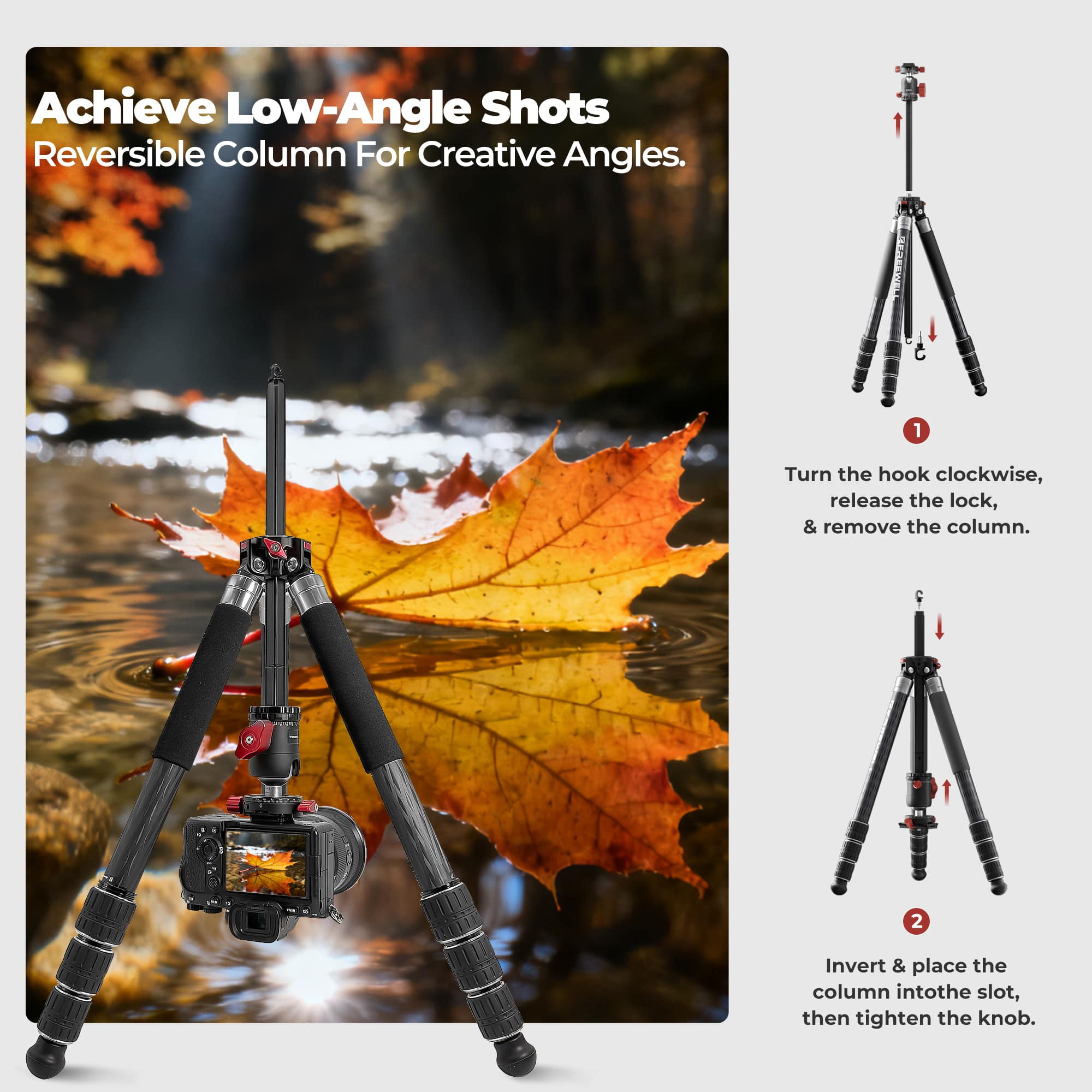 Freewell multi tripod 5-in-1 accessories and parts