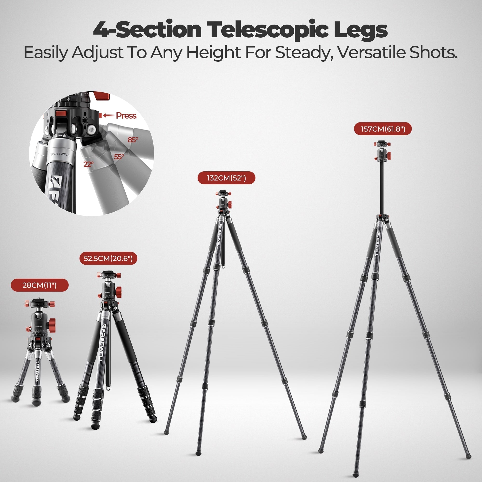 Freewell multi tripod 5-in-1 extended for filming