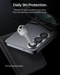 Spigen EZ Fit Optik Pro ultra-thin camera lens guard on Galaxy S26+