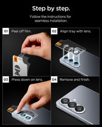 Spigen Galaxy S26+ camera protector oleophobic coating fingerprint resistance